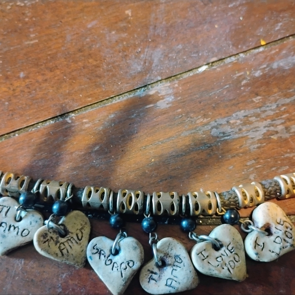 Heart Charm Beaded Necklace